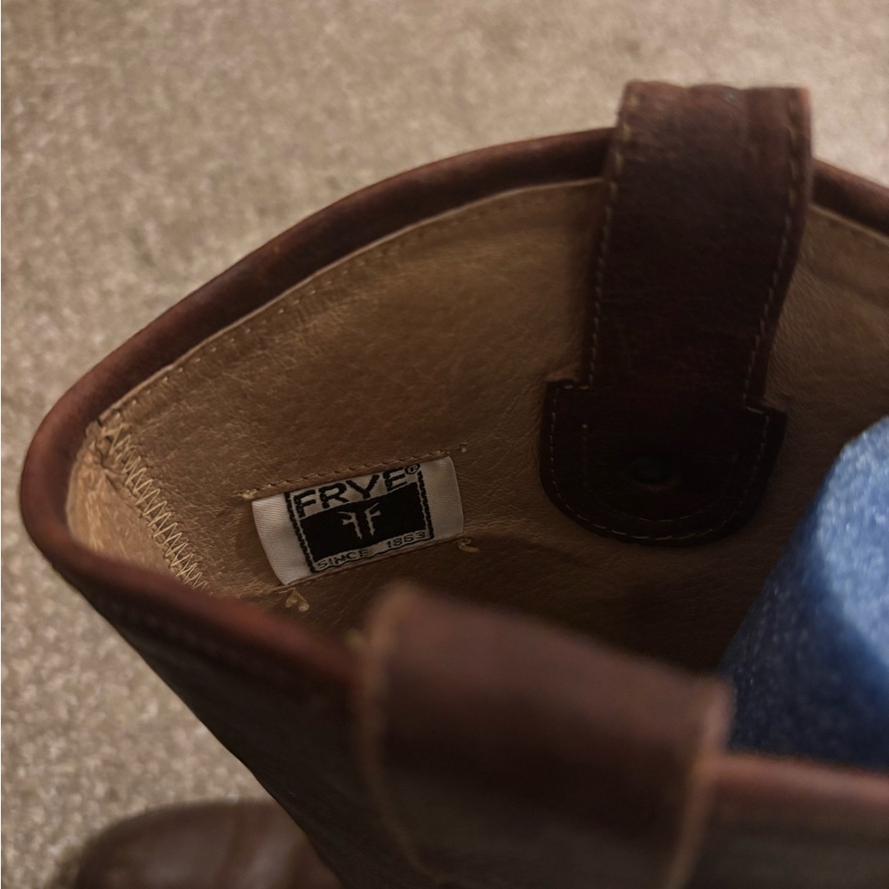 Frye Dark Brown Heeled Boots - Picture 3 of 4